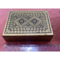 Vintage decorative trinket box with hinged lid, beautiful design