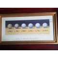 Bernie Horton sports memorabilia framed golf balls