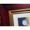 Sports / golf holey rollers Bernie Horton sports memorabilia frame golf balls