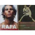 Tennis Pancho Gonzale and Rafa Rafael Nadal First Editions hardcovers
