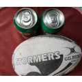 Rugby Super 14 Stormers collectible Ball AND two Fan Can puzzle sets.