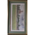 Open edition litho  print of Worcester Cricket Ground