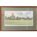 Open edition litho  print of Worcester Cricket Ground