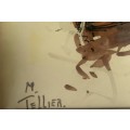 TELLIER WATERCOLOUR  Signed