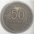 RARE HIGH GRADE - 1945 PORTUGUESE MOCAMBIQUE 50 CENTAVOS COIN @ R1 NO RESERVE