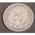 1892 5 Shilling ZAR silver Crown Scarce - SS LOOK !!!