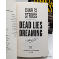 Dead Lies Dreaming - a Laundry Files Novel by Charles Stross - signed