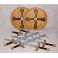 Wooden Viking Shield Toy 45 x 45 cm (Kids Viking or Knights Shield - handmade wooden shield)