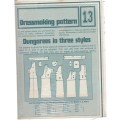 VINTAGE DRESSMAKING PATTERN -13- DUNGAREES IN THREE STYLES