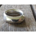 Multifaceted Sterling Silver Ring. .  13.8  grammes. Chunky, comfort fit.