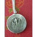 Jesus Sacred Heart Pendant Solid Sterling Silver WITH Sterling Chain. 7 grammes.