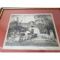 William Timlin (1893-1943). Old Drostdy, Swelllendam. Etching, signed, numbered 12. Limited to 50!!!