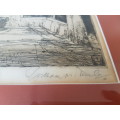 William Timlin (1893-1943). Old Drostdy, Swelllendam. Etching, signed, numbered 12. Limited to 50!!!