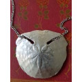 Huge Life Size Solid Sterling Silver  Pansy Shell Pendant. 56.4 grams of solid silver!!