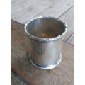 Heavy Solid Silver Napkin Ring. Flower decorated monogramme. 46.8 grammes. Heavy.