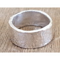 Hammered Sterling Silver ring. Marked .925. 14.7 grammes, Hand Made, not a mould.