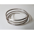 NEW Sterling Silver Coil Bracelet 3 Layered. Hallmarked 925 NEW. 45.8 grammes. Hand made. Not wire.
