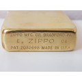 Excellent new condition. Zippo XXX lighter. Solid brass. Working.  Gold colour.