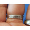 Solid Silver Shilling Ring 1941 King George. Unique, artisan made. Ideal for someone called George!