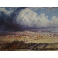 Thomas Baines. Pretoria from Meintjieskop. Rare print of old painting. Hard to find.