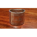 FAB: Engine Turned Design Sterling Silver 9.9 g Ring Deeply Engraved, Art Deco Style.