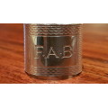 FAB: Engine Turned Design Sterling Silver 9.9 g Ring Deeply Engraved, Art Deco Style.