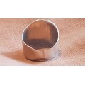JOAN Name Silver Sterling Ring . Large 7.5 grams engine turned design, hand made, marked 925