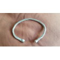 Solid Sterling Silver Twisted 7 Wire Strands Bangle. Hand Made Throughout. Artisan, Unique.