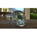 Durand French Lead Crystal Eagle Head Solid Paperweight. Highest quality, perfect condition, heavy.
