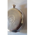 Vintage French Solid Silver Pocket Watch  with Components behind Glass. Steampunk fashion item.