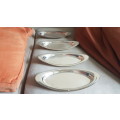 Silver Plated Side Plates. SET OF 4. High Quality. EPNS.