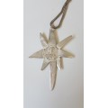 Jesus Abstract Starburst Pendant. Sterling Silver. Artisan made, one of a kind. Detail.12.1 grammes.