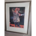 Meyer Uranovsky (1939-). Lady with Red Hat, Dog and Ball. Hand signed and dated limited print 85/300