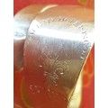 Engraved Vintage Sterling Silver Spoon ring ` All My Hope Is In God` 8.6 gram  Marked RC 925