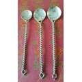 Solid Silver Swedish Coin Spoons 17th century and 18th century silver coins!! 21.2 GRAMS