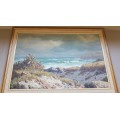 Roy Taylor ( 1919-2000) . Seascape of the Natal Coast.  Original Oil.. SIGNED and INSCRIBED