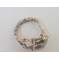 Charming Elephant Ring. Silver plated.