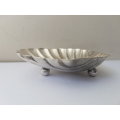 Solid Sterling Silver Shell Shape Butter Dish. 54 grammes.