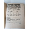 Histoire de l`Edit de Nantes. Original 1693-1695 5 volume gilt decorated leatherbound set.