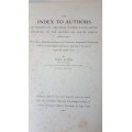 Index to Authors of Unofficial, Privately-Owned Manuscripts Relating to the History of South Africa