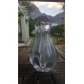Orrefors Glass Vase. Swedish + Stylish, Heavy. Vicke Lindstrand Stella Polaris Range Date mark 1954