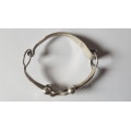 UNIQUE ARTISAN MADE Sterling Silver Bangle with Clasp. Hallmarked. 38.5 grams.