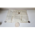 1892 Handwritten Will on Vellum with Blindstamp Seal Tassle.  Framable! Excellent condition.