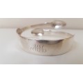 Spoon Bangle. 21 grams, Solid Sterling Silver. Engraved MM and with Full Hallmark, Maker`s Mark. NEW
