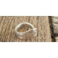 Belgian Solid Silver Large Ring. Hallmarked on outside. 10.7  g.