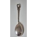 Solid Silver Serving Spoon, Ornate Decorated. Marked 0.835 . 23.8 grams. Christoph Widmann. German.