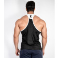 Gym Vest-Performance Paneled Stringer Vest BLACK/White Availbe All Sizes S/M/L/XL