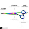 Professional Barber Haircutting Scissor Multi Titanium Edition 6.5" Shears | Local Stock |