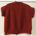 Vintage Rust Crochet Cardigan Size: L