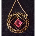 9CT GOLD PENDANT WITH GEM